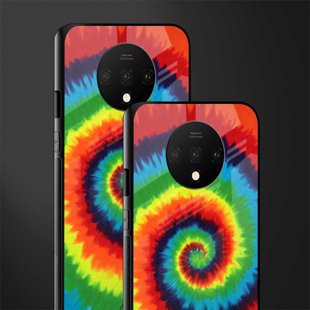 tie and dye glass case for oneplus 7t