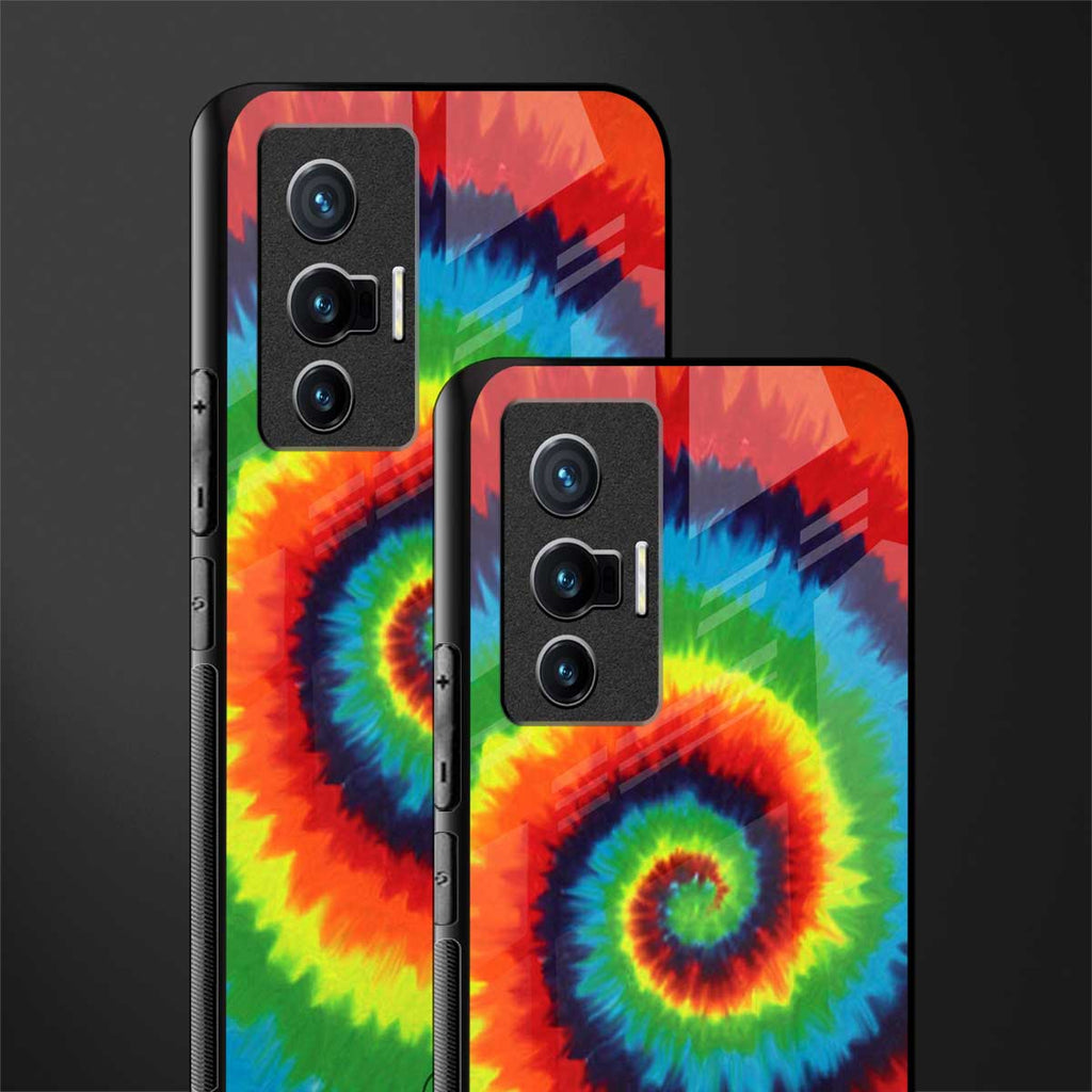 tie and dye glass case for vivo x70 image-2