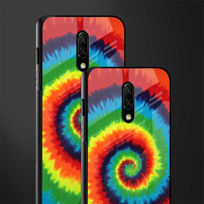 tie and dye glass case for oneplus 7