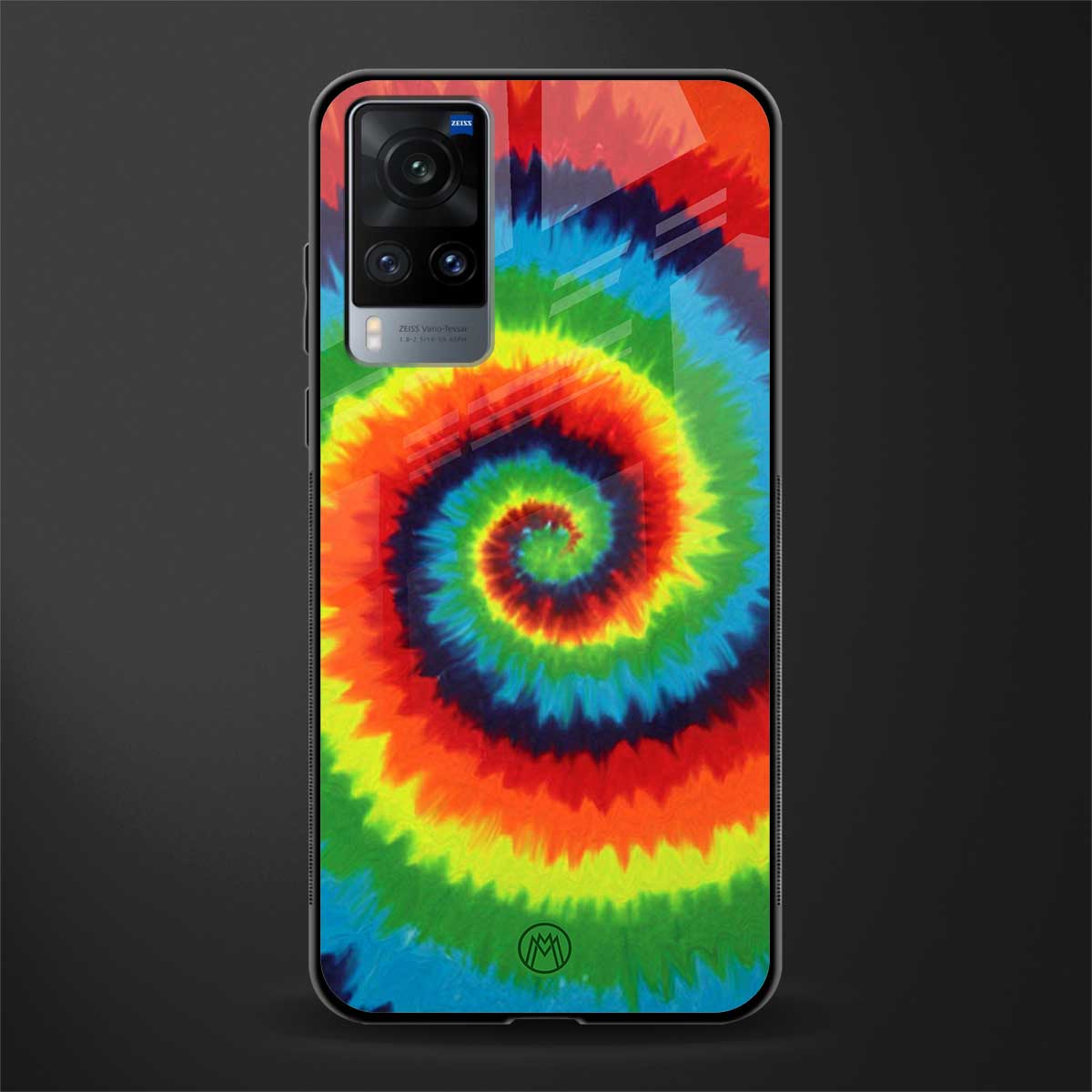 tie and dye glass case for vivo x60 image