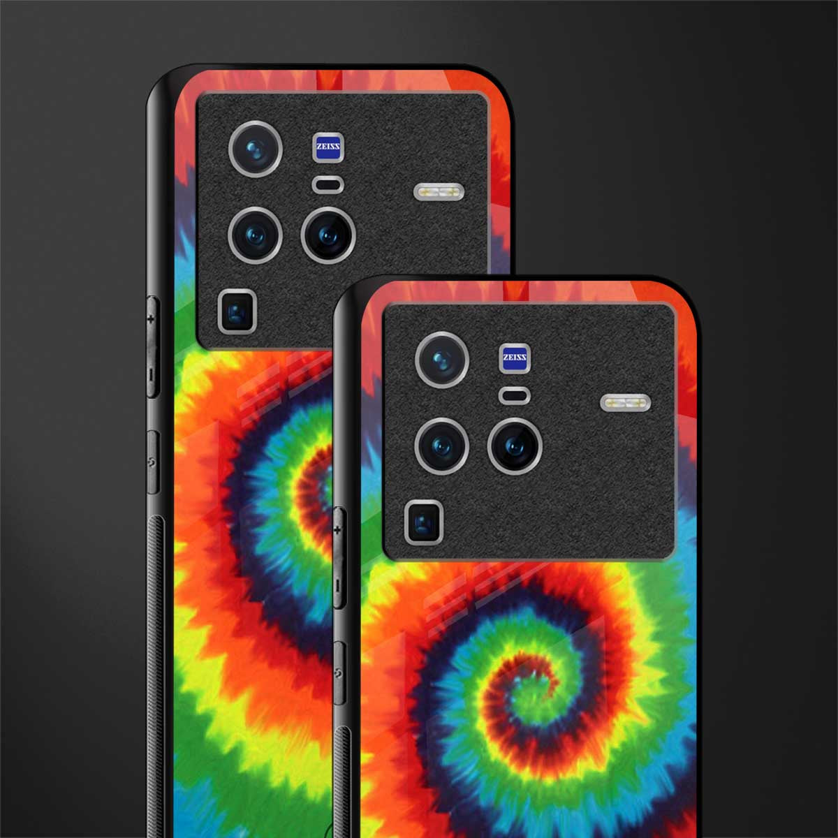 tie and dye glass case for vivo x80 pro 5g image-2