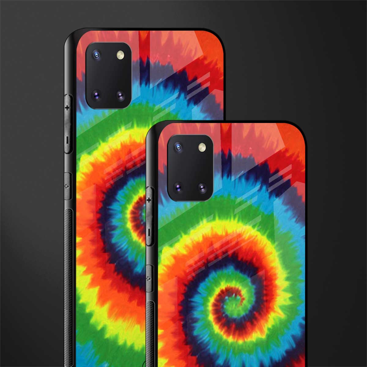 tie and dye glass case for samsung a81 image-2