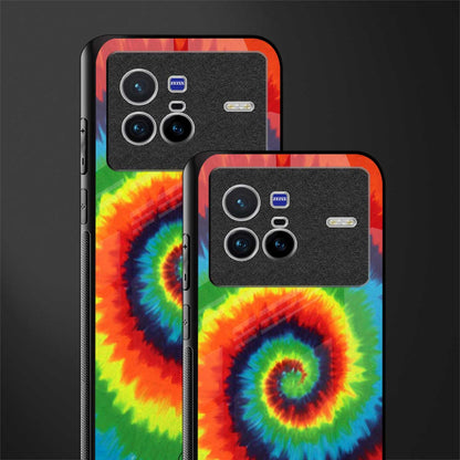 tie and dye glass case for vivo x80 image-2