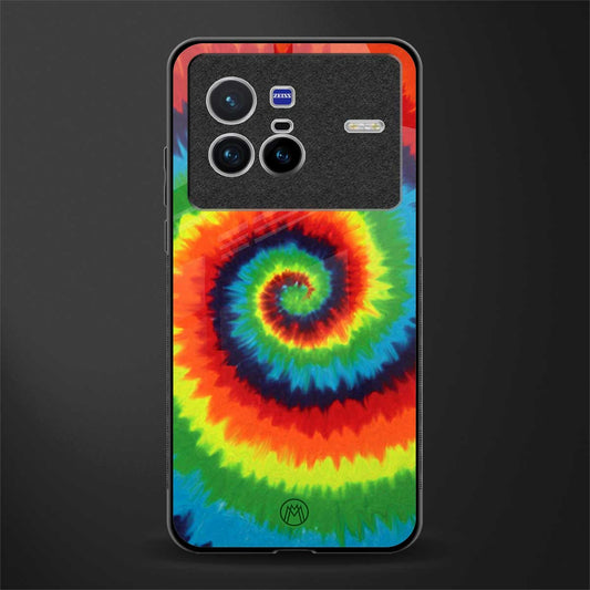 tie and dye glass case for vivo x80 image