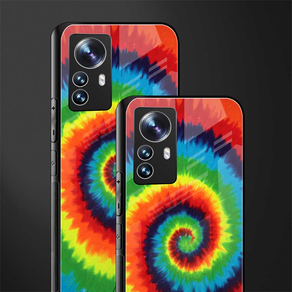 tie and dye back phone cover | glass case for xiaomi 12 pro