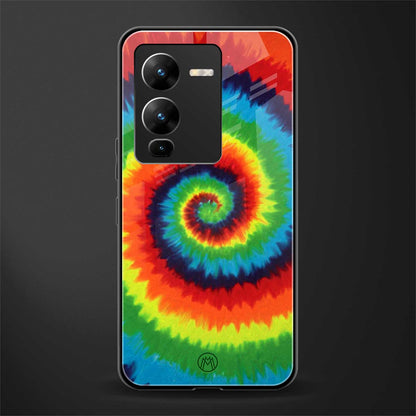 tie and dye back phone cover | glass case for vivo v25 pro 5g