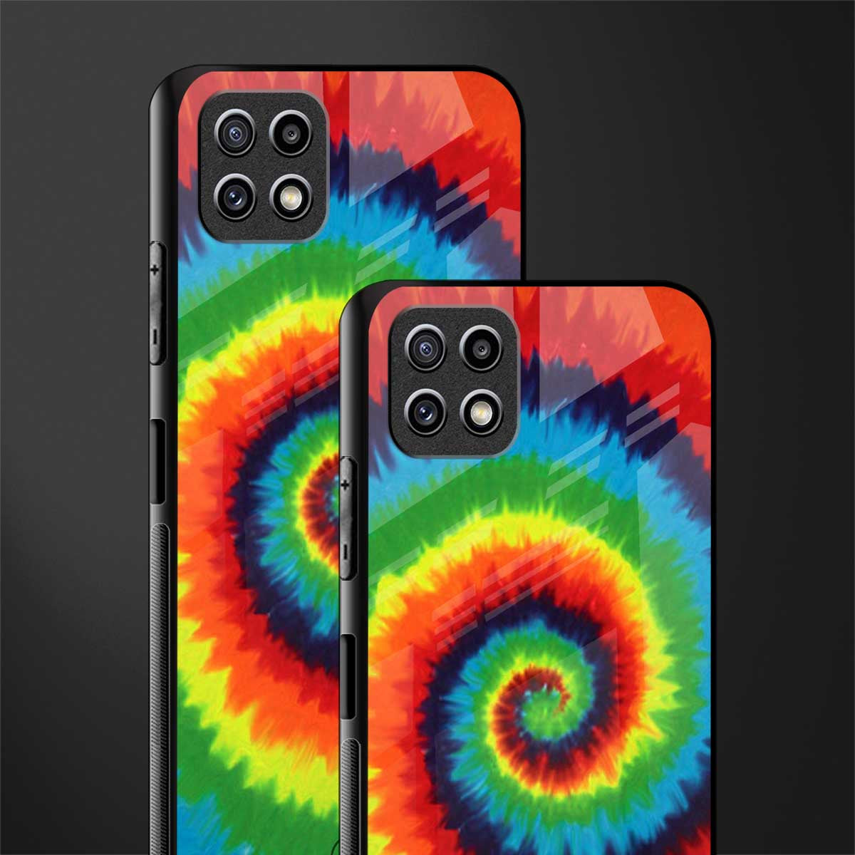 tie and dye back phone cover | glass case for samsung galaxy f42
