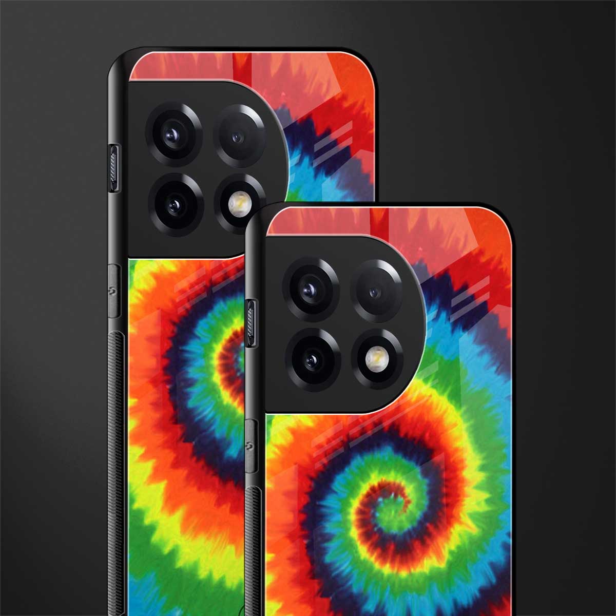 tie and dye back phone cover | glass case for oneplus 11r