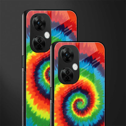 tie and dye back phone cover | glass case for oneplus nord ce 3 lite
