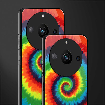 tie and dye back phone cover | glass case for realme 11 pro 5g