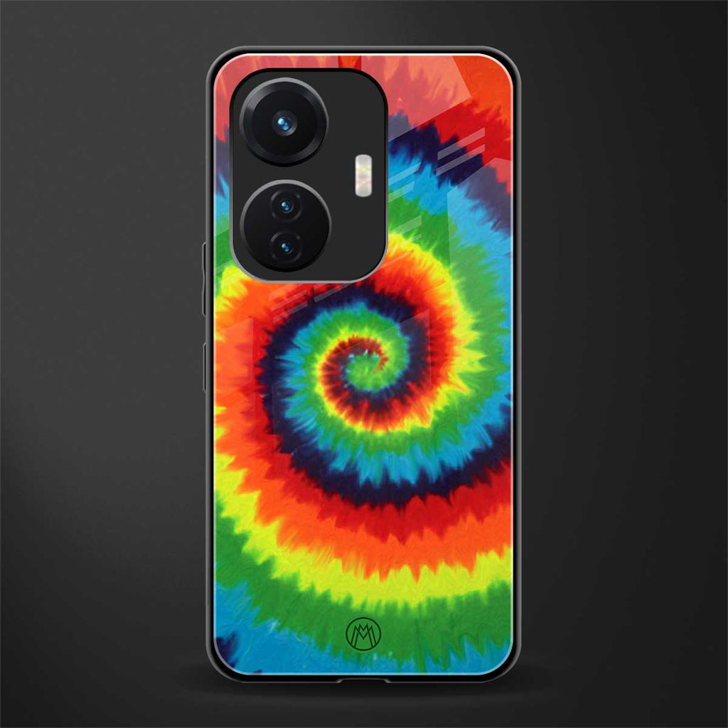 tie and dye back phone cover | glass case for vivo t1 44w 4g