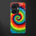 tie and dye back phone cover | glass case for vivo t1 44w 4g
