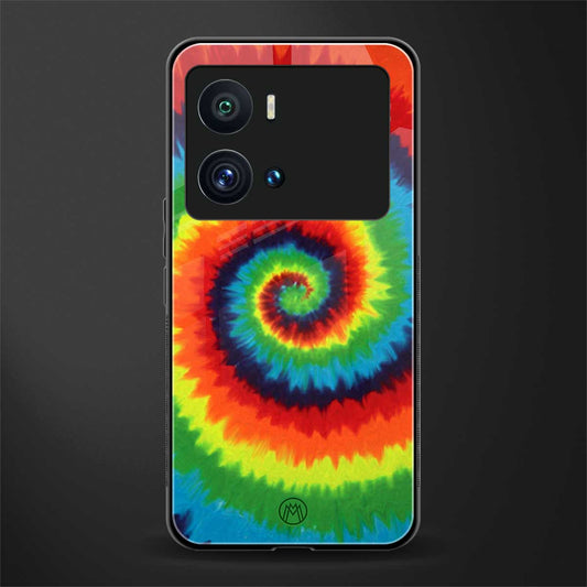 tie and dye back phone cover | glass case for iQOO 9 Pro