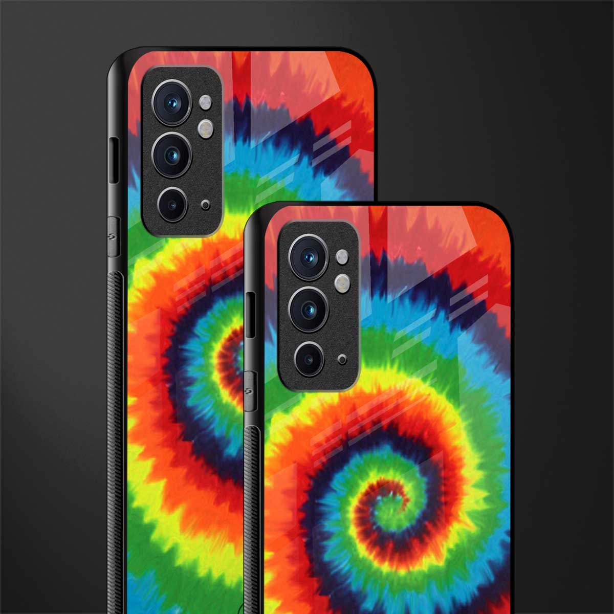 tie and dye glass case for oneplus 9rt image-2