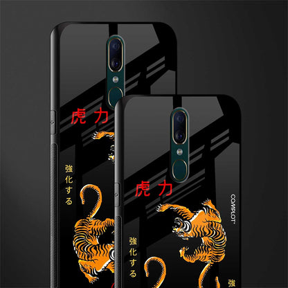 tigers black glass case for oppo f11 image-2