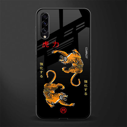 tigers black glass case for samsung galaxy a70 image