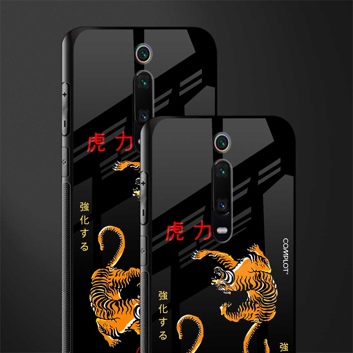 tigers black glass case for redmi k20 image-2