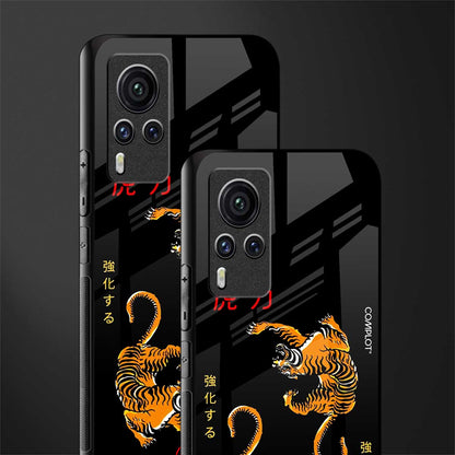 tigers black glass case for vivo x60 pro image-2