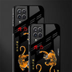 tigers black back phone cover | glass case for samsung galaxy a22 4g
