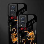 tigers black glass case for vivo v21 5g image-2