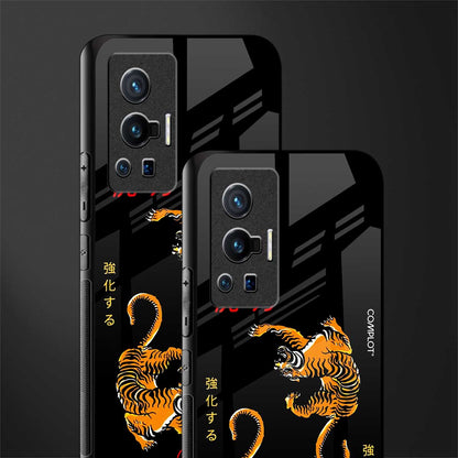 tigers black glass case for vivo x70 pro image-2