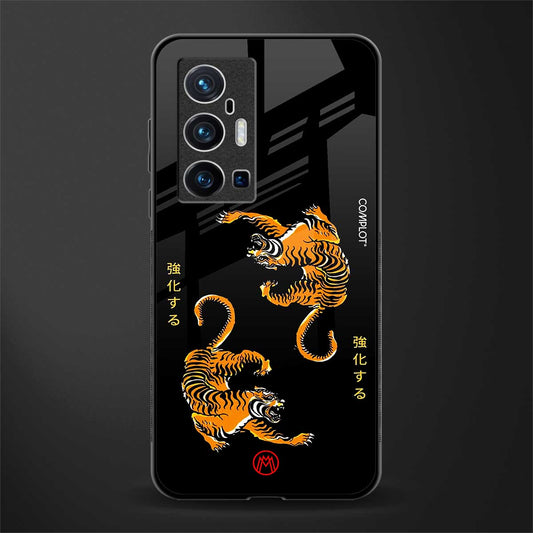tigers black glass case for vivo x70 pro plus image