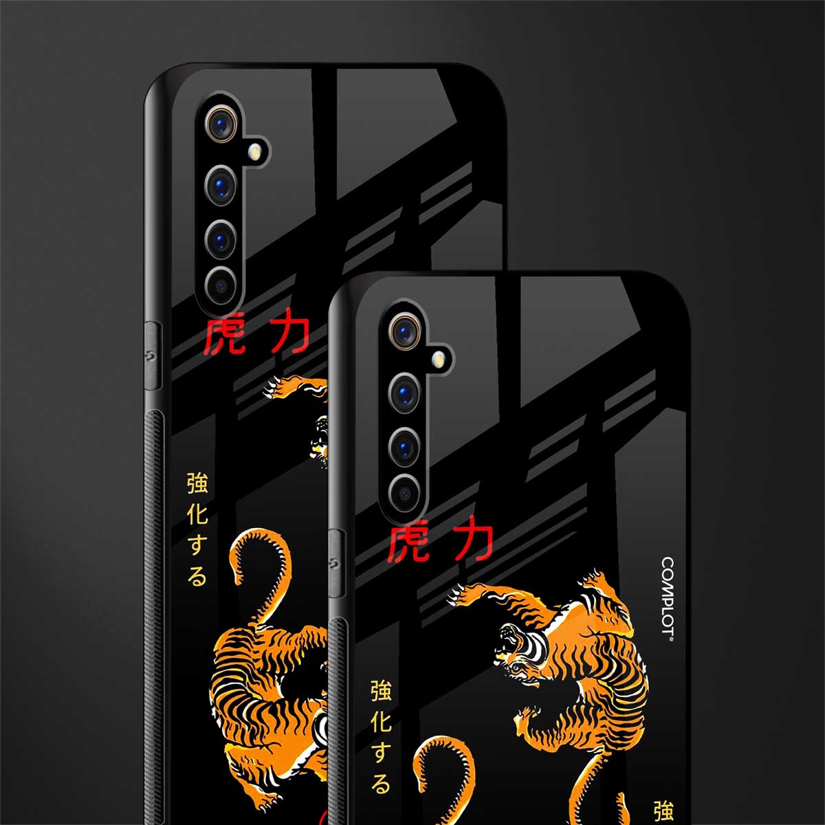 tigers black glass case for realme x50 pro image-2