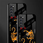 tigers black glass case for oppo reno 4 pro image-2