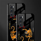 tigers black glass case for vivo v20 se image-2