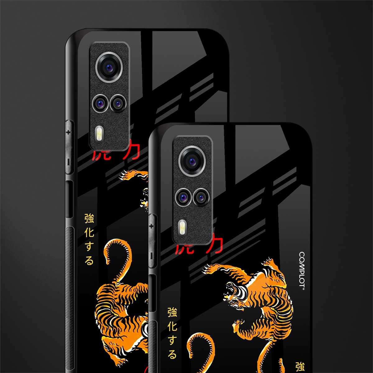 tigers black glass case for vivo y51a image-2