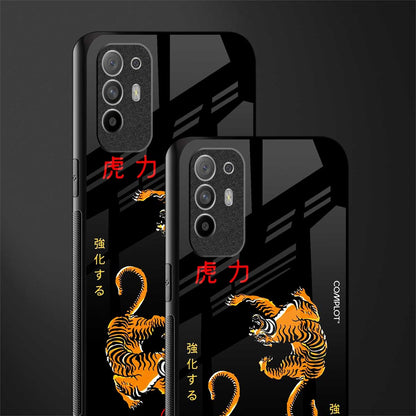 tigers black glass case for oppo f19 pro plus image-2