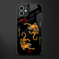 tigers black glass case for iphone 12 mini image