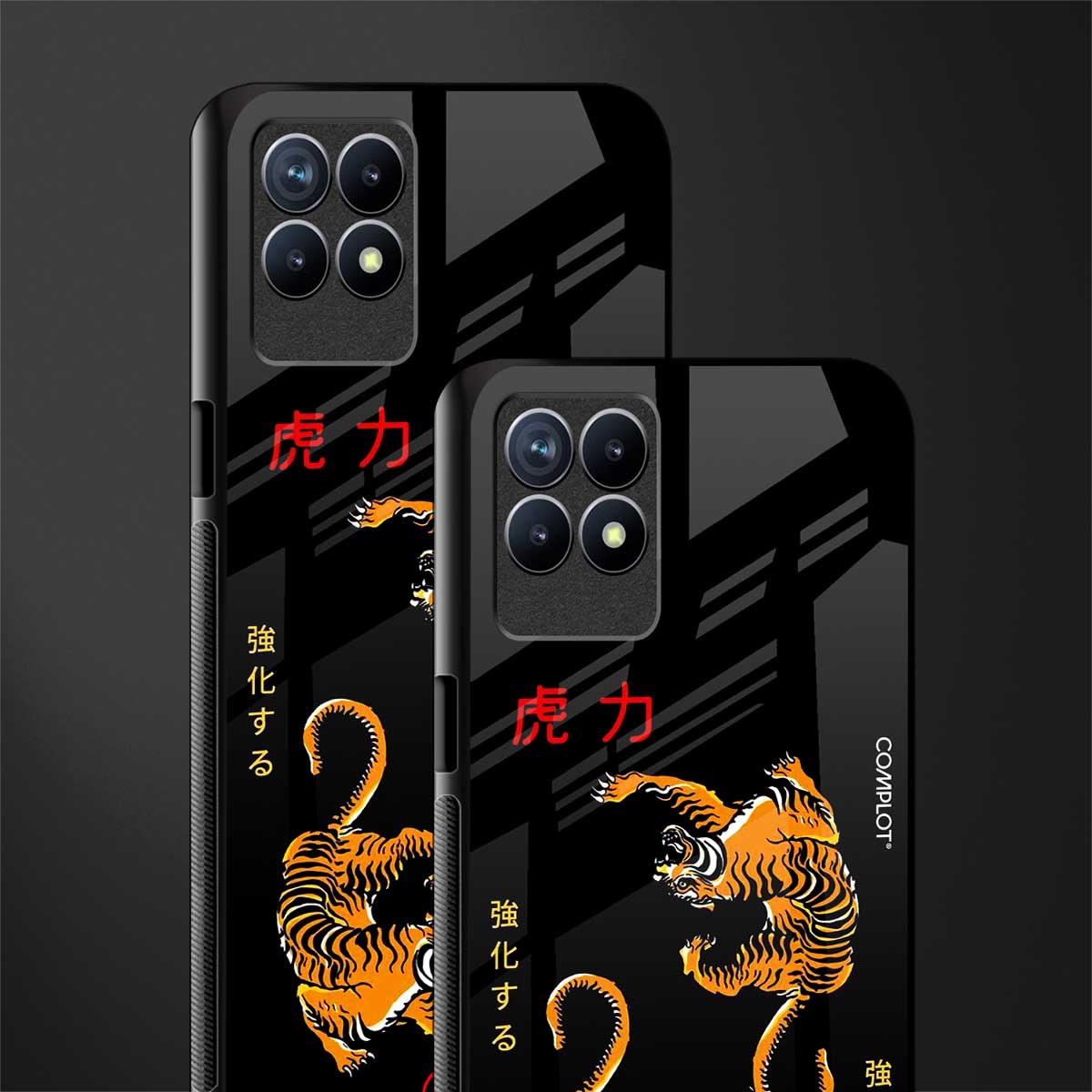 tigers black glass case for realme narzo 50 image-2