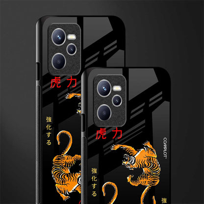 tigers black glass case for realme c35 image-2