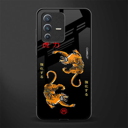 tigers black glass case for vivo v23 5g image