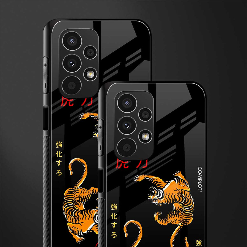 tigers black back phone cover | glass case for samsung galaxy a13 4g