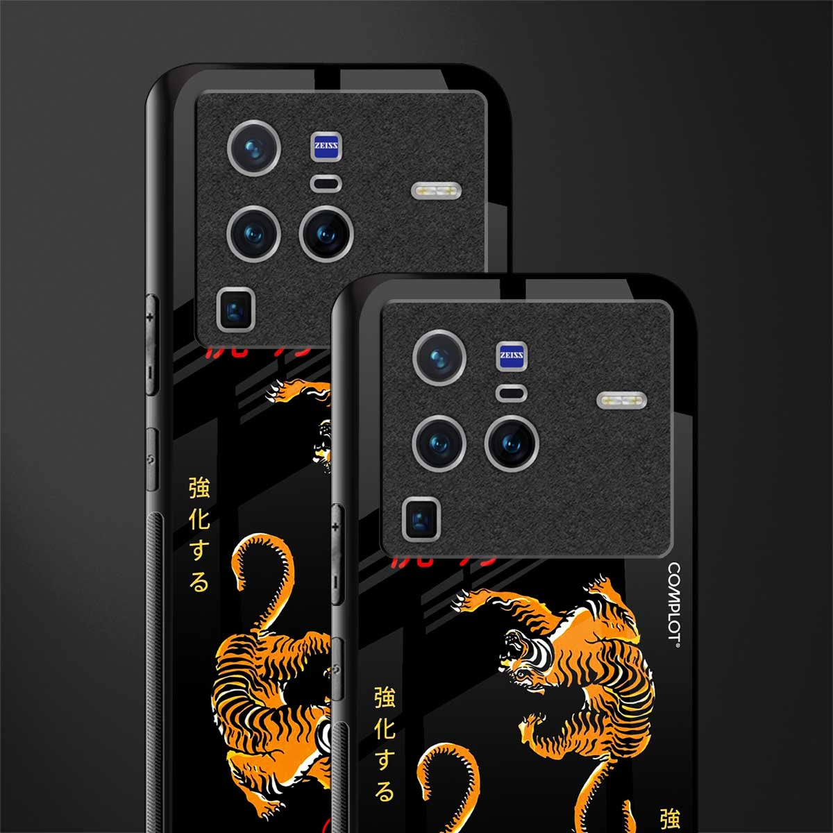 tigers black glass case for vivo x80 pro 5g image-2