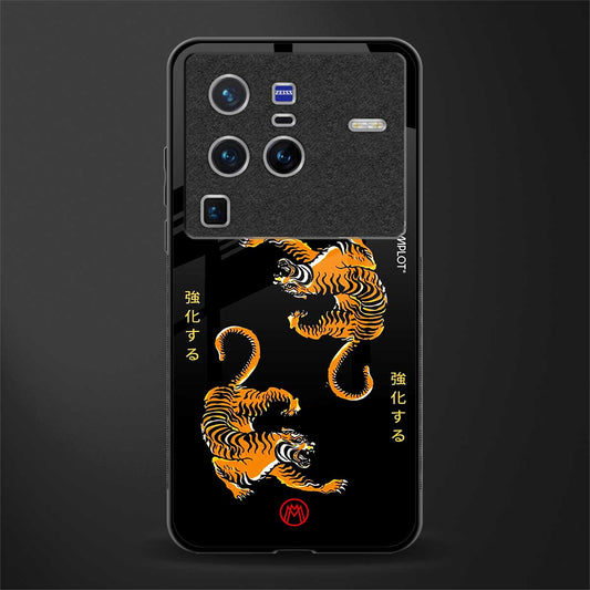 tigers black glass case for vivo x80 pro 5g image