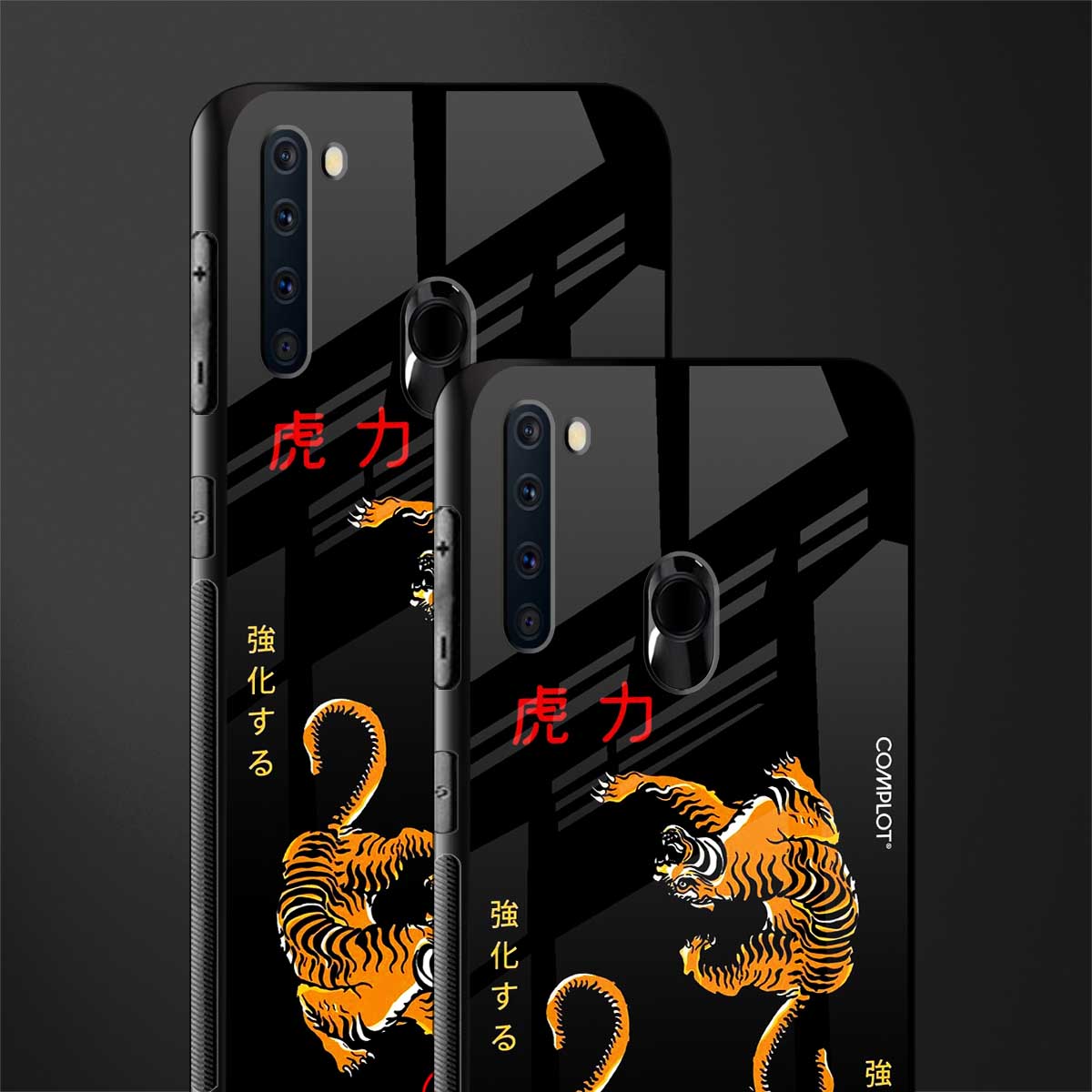 tigers black glass case for samsung a21 image-2