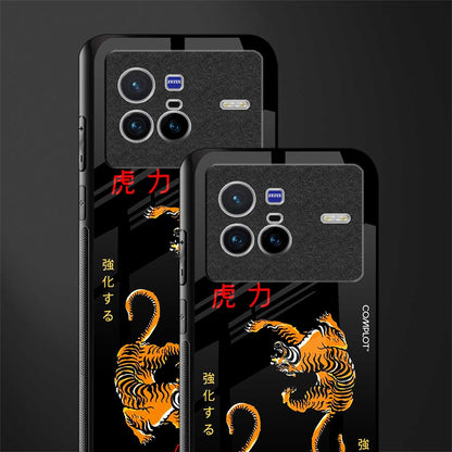 tigers black glass case for vivo x80 image-2