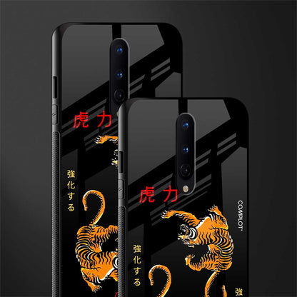 tigers black glass case for oneplus 8 image-2