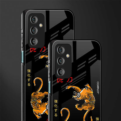 tigers black back phone cover | glass case for samsung galaxy f23 5g