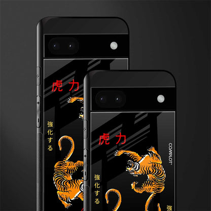 tigers black back phone cover | glass case for google pixel 6a