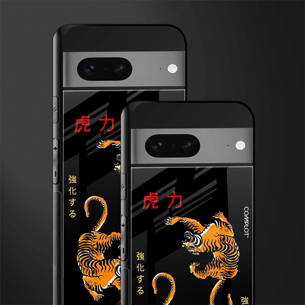 tigers black back phone cover | glass case for google pixel 7