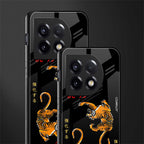 tigers black back phone cover | glass case for oneplus 11