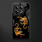 tigers black back phone cover | glass case for oneplus 11