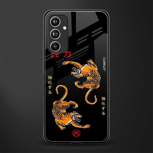 tigers black back phone cover | glass case for samsung galaxy a54 5g