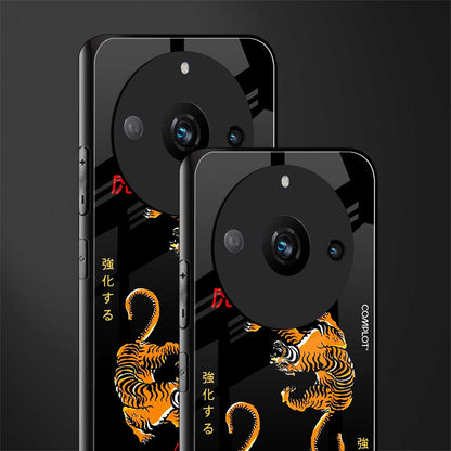 tigers black back phone cover | glass case for realme 11 pro 5g