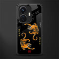 tigers black back phone cover | glass case for vivo t1 44w 4g