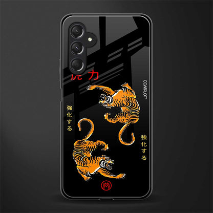 tigers black back phone cover | glass case for samsun galaxy a24 4g